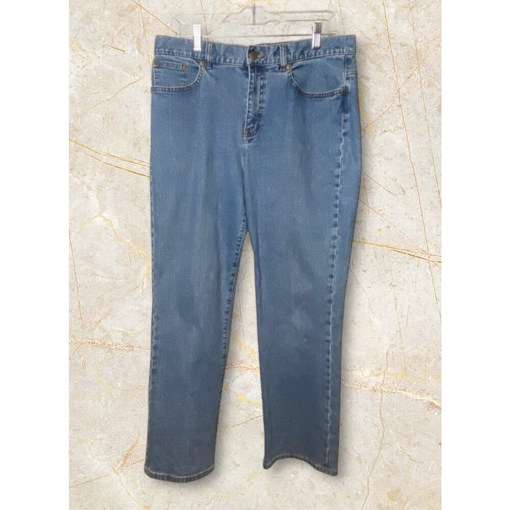 Lauren Ralph Lauren Women's Blue Denim Classic Straight Leg Jeans Size 12